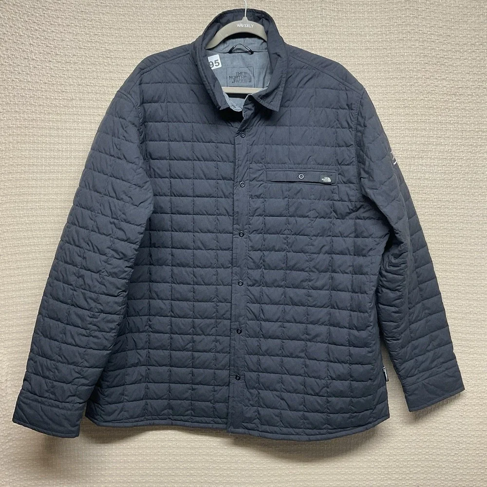 The North Face Thermoball ECO Shirt Jacket‎ - Men 2XL Snap Button Quilted Gray